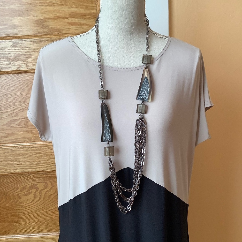 JOSEPH RIBKOFF Two Tone Colour Block Midi Cocktail Dress NWT 6 - Picture 5 of 13